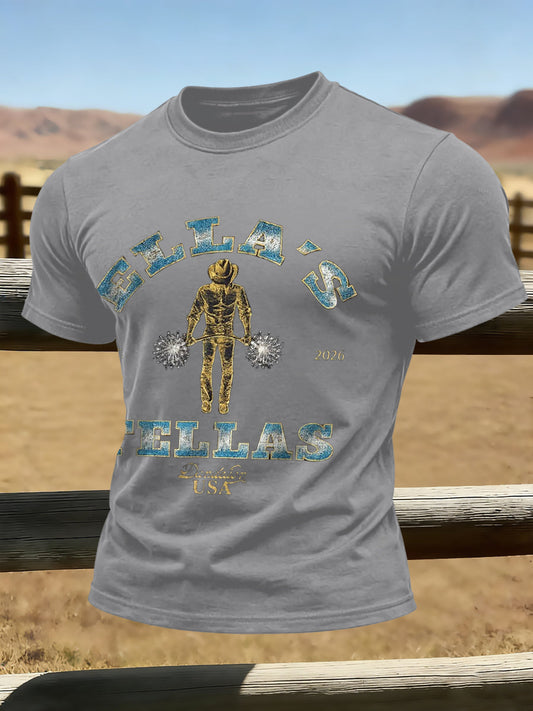 Men's Vintage Ella's Fellas Print Country Music Inspired T-Shirt