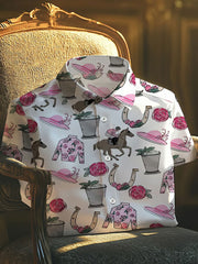 Men's Derby Horse Print Casual Shirt