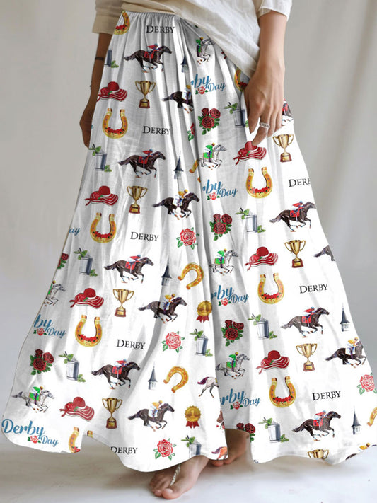 Women's Derby Day Rose Print Skirt