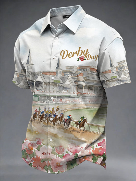 Men's Derby Day Printed Casual Shirt