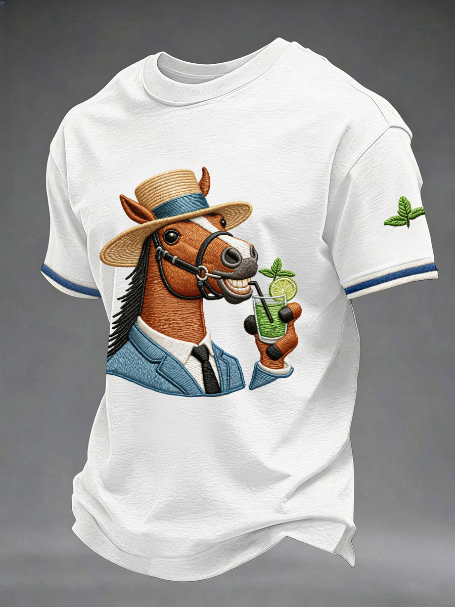 Men's Derby Day Printed Casual T-Shirt