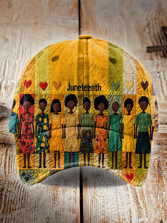 Unisex  Black Juneteenth Print Hat