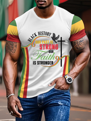 Men's Black History Juneteeth 1865 Printed T-shirt