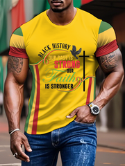 Men's Black History Juneteeth 1865 Printed T-shirt
