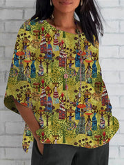 Women's Juneteenth Retro Black Art Print Printed Top Shirt