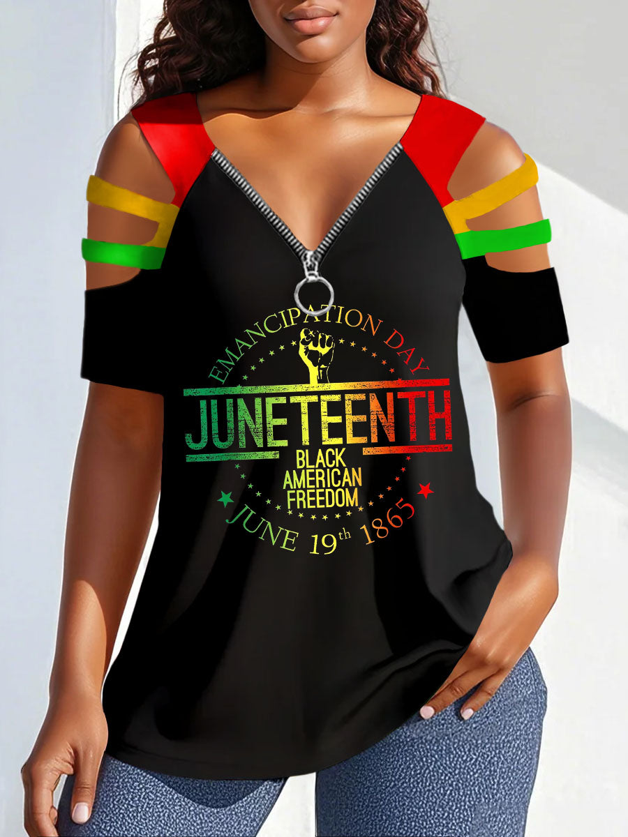 Women's Juneteenth Off-Shoulder Tee
