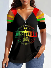 Women's Juneteenth Off-Shoulder Tee