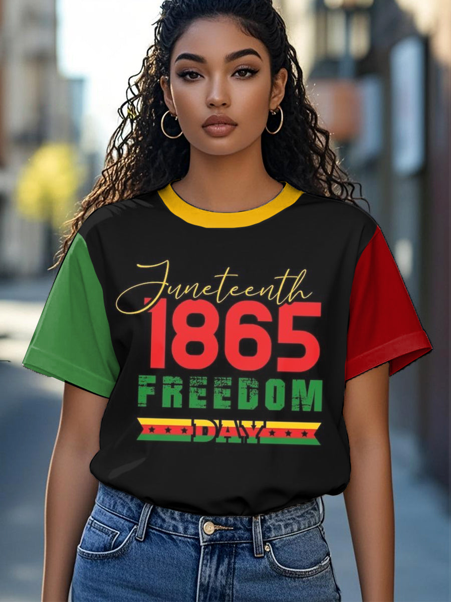 Women's Black Juneteenth Top