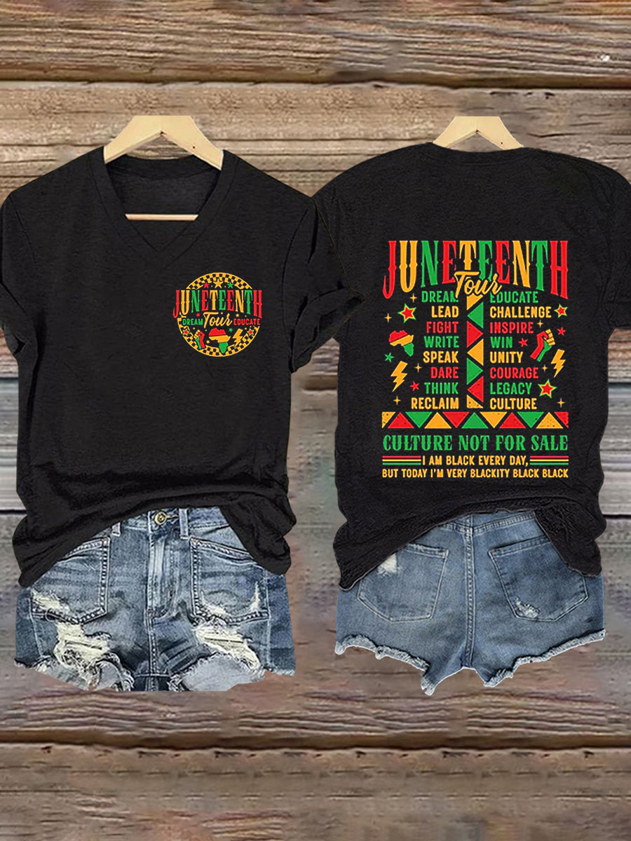 Women's Juneteenth 1865 Printed Short Sleeves T-shirt