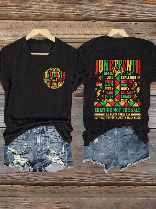 Women's Juneteenth 1865 Printed Short Sleeves T-shirt