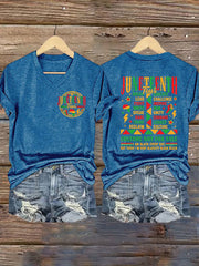 Women's Juneteenth 1865 Printed Short Sleeves T-shirt