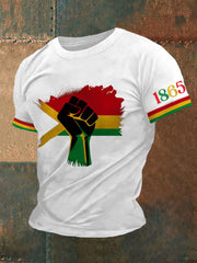 Men's Juneteenth 1865 Print Casual Tee