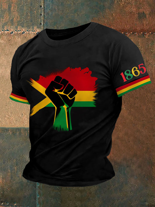 Men's Juneteenth 1865 Print Casual Tee