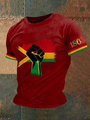 Men's Juneteenth 1865 Print Casual Tee