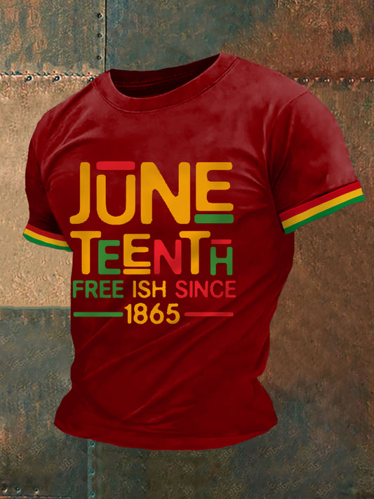 Men's Juneteenth 1865 Print Casual Tee