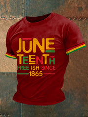 Men's Juneteenth 1865 Print Casual Tee
