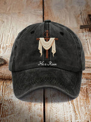 Unisex He Is Risen Jesus Christian Cross Hat