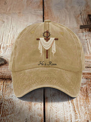 Unisex He Is Risen Jesus Christian Cross Hat
