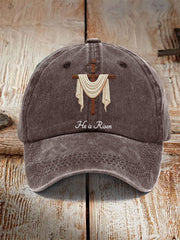 Unisex He Is Risen Jesus Christian Cross Hat