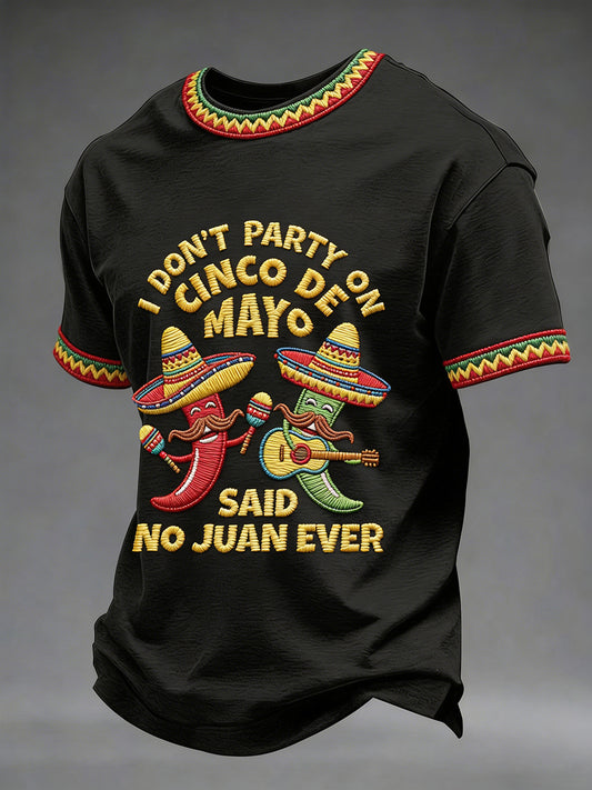 Men's Cinco de Mayo Print Casual T-Shirt