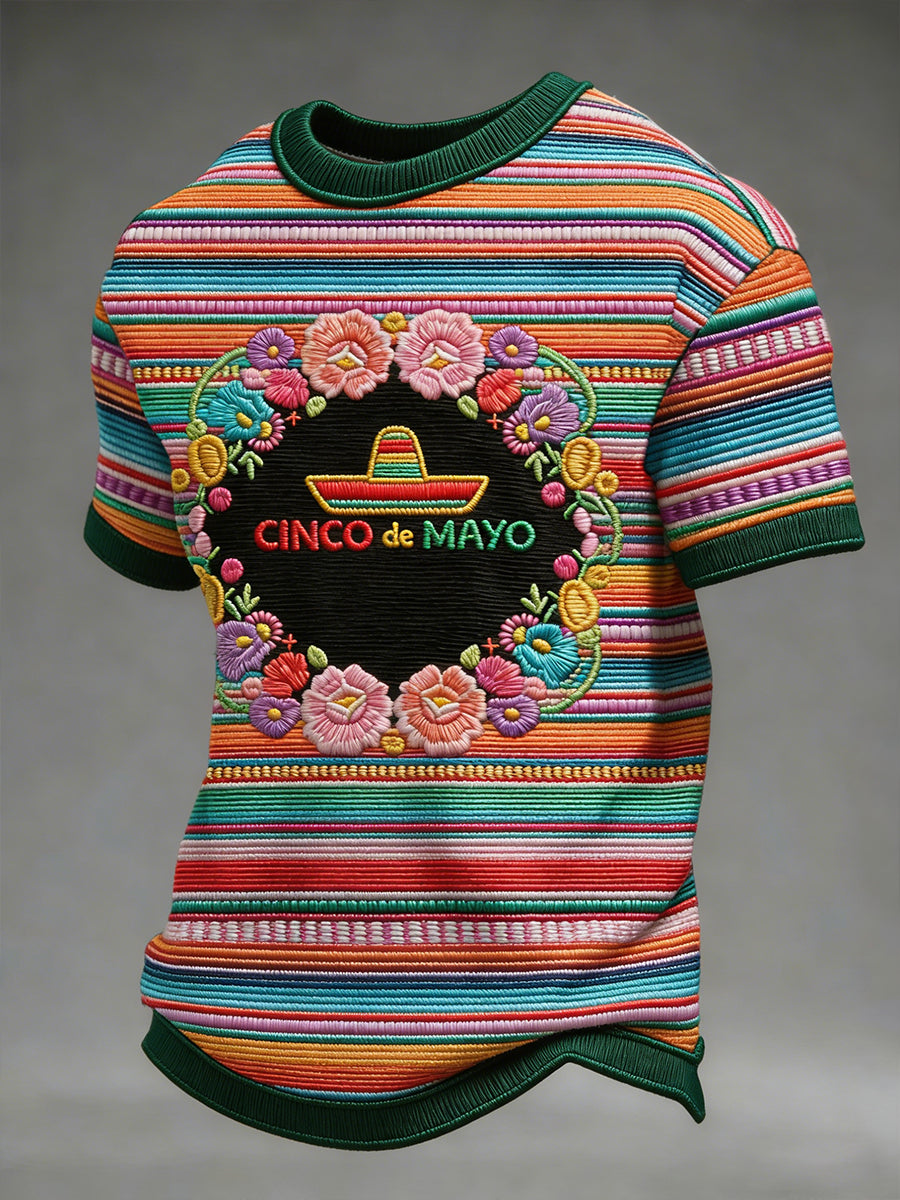 Men's Cinco de Mayo Print Casual T-Shirt