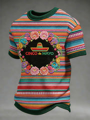 Men's Cinco de Mayo Print Casual T-Shirt