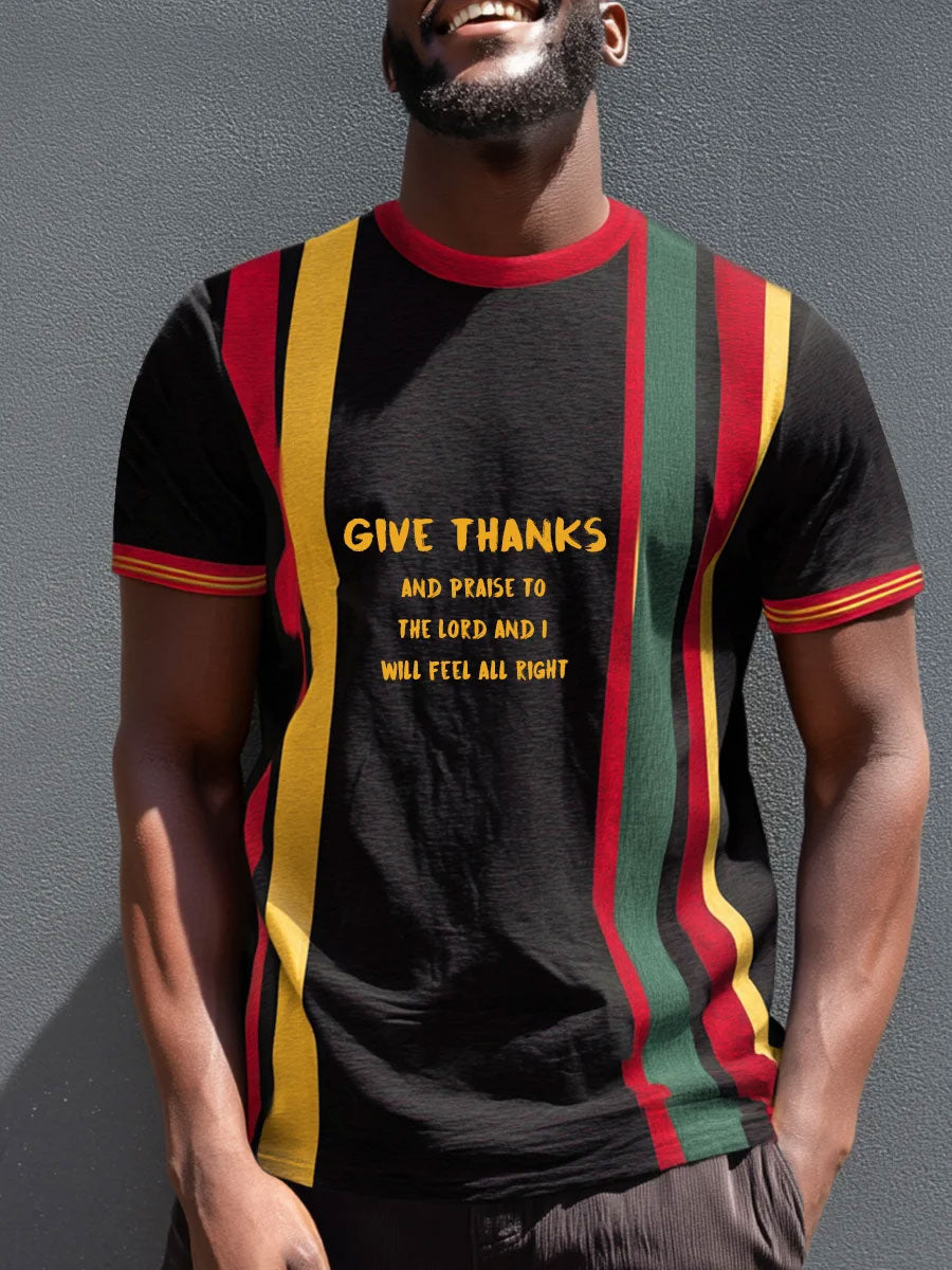 Men's Juneteeth Black Pride Art Printed T-shirt