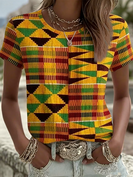 Women's Black Juneteenth short-sleeved T-shirt