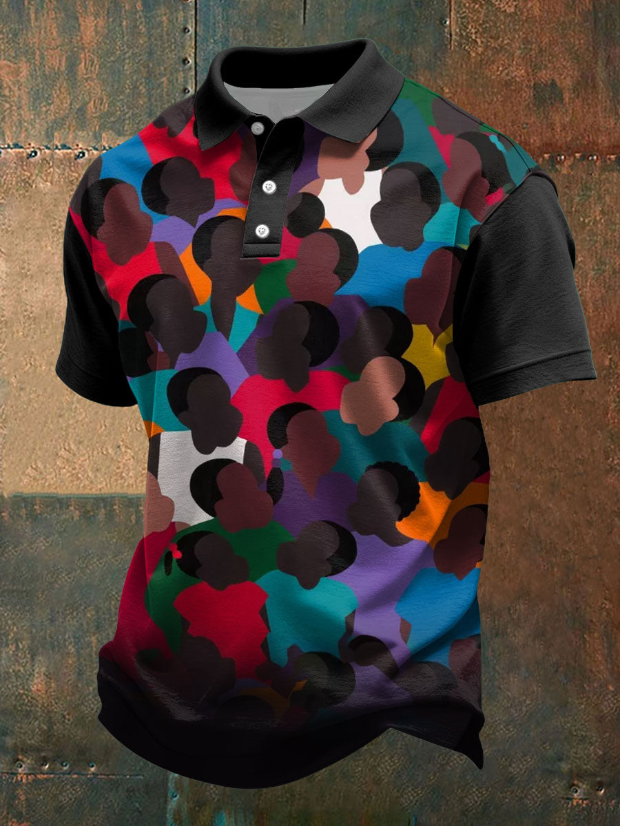 Men's Juneteeth Art Printed Casual Tops