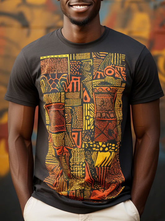 Men's Juneteeth Black Pride Art Printed T-shirt