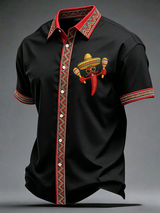 Men's Cinco de Mayo Printed Casual Shirt