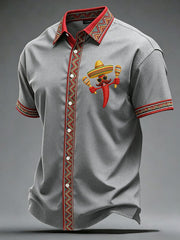 Men's Cinco de Mayo Printed Casual Shirt