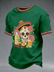 Men's Cinco De Mayo Print Short-Sleeve O-neck T-shirt