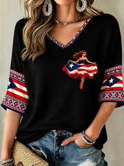 Women's Puerto Rico Printed Waffle T-shirt