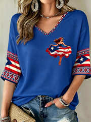 Women's Puerto Rico Printed Waffle T-shirt