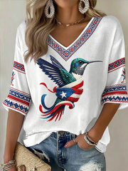 Women's Puerto Rico Printed Waffle T-shirt