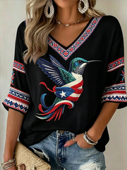 Women's Puerto Rico Printed Waffle T-shirt
