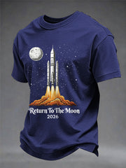 Men's Return To The Moon 2026 Casual Tee