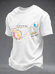 Men's Love You To The Moon And To Saturn Artemis II Mission Print Casual Tee