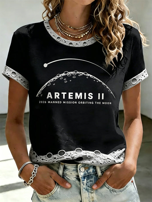 Women's Artemis 2 Moon Tour Printed T-shirt