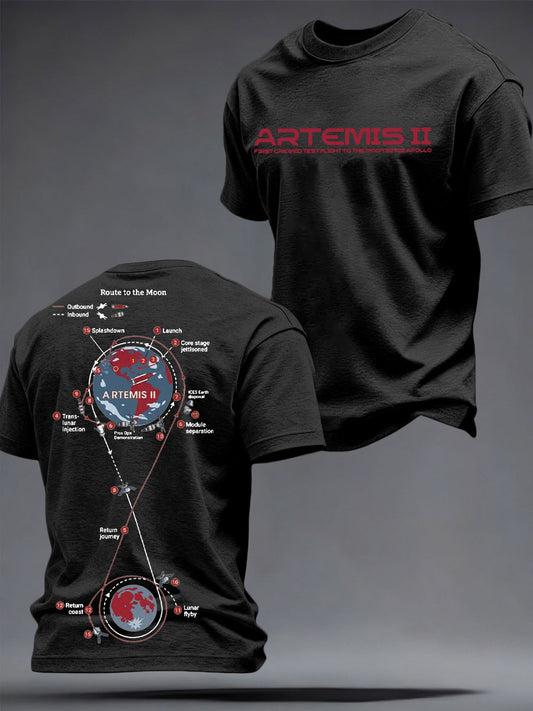 Men's Artemis 2 Moon Tour Printed T-shirt