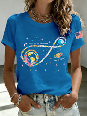 Women's Love You To The Moon And To Saturn Artemis II 2026 Print Casual Tee