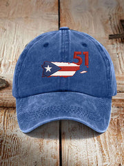 Unisex Puerto Rico Printed Hat