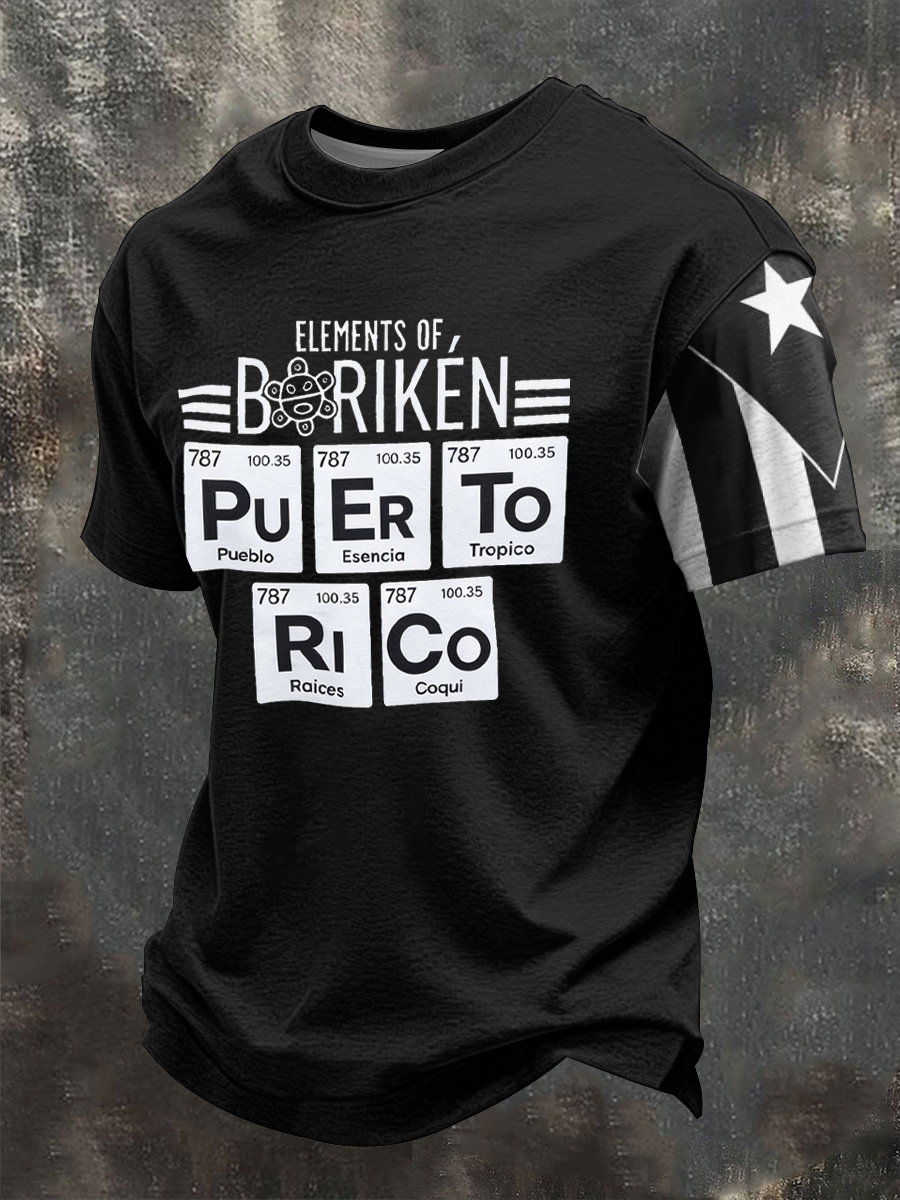 Men's Puerto Rico Printed short sleeves t-shirt
