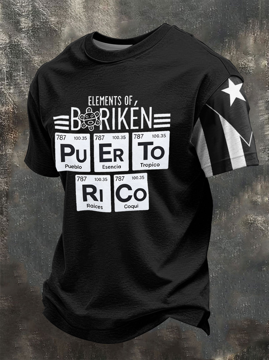 Men's Puerto Rico Printed short sleeves t-shirt