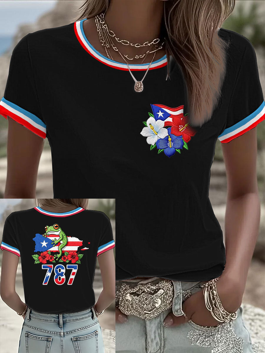 Women's Puerto Rico Printed short-sleeved T-shirt