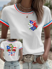 Women's Puerto Rico Printed short-sleeved T-shirt