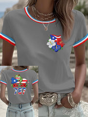 Women's Puerto Rico Printed short-sleeved T-shirt