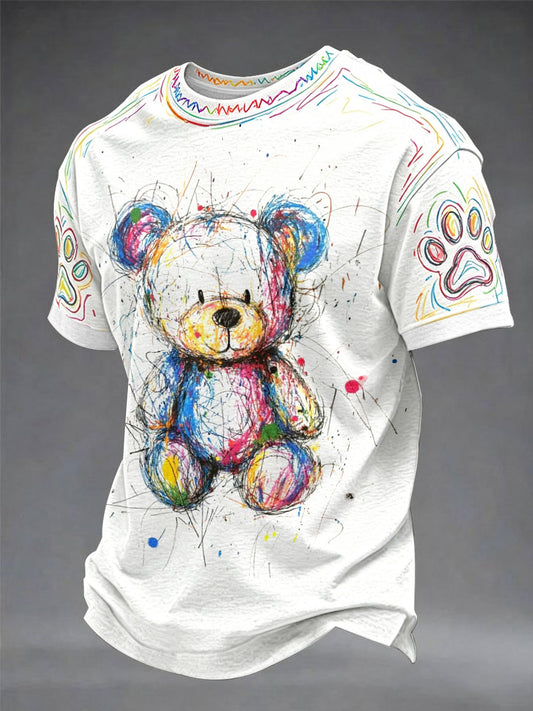 Graffiti Bear Fun Casual Unisex T-shirt