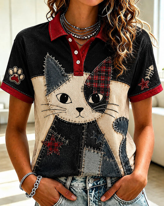 Women's Cat Lovers Printed Shirt